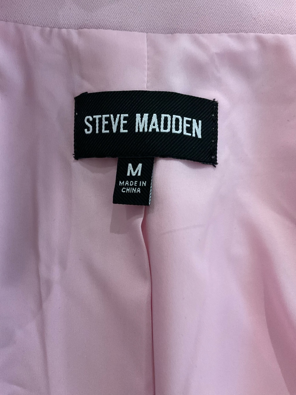 Steve Madden Pastel Pink Open Front Blazer - Picture 4 of 5